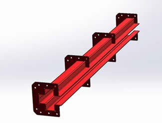 Solidwork heavy duty conveyor track piece