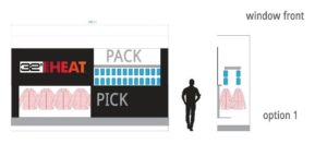 32 Degrees Storefront Display Conveyor Option