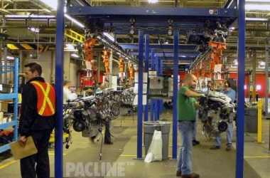 I-beam monorail conveyors are amongst the most commonly used overhead conveyors for assembly line applications.