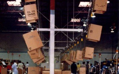 Space Efficient Overhead Conveyor System
