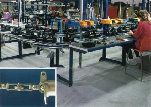 Inverted assembly line conveyors