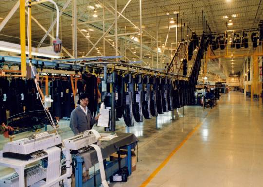 Three-Tier buffer zone accumulation of instrument panels for just in time shipment.