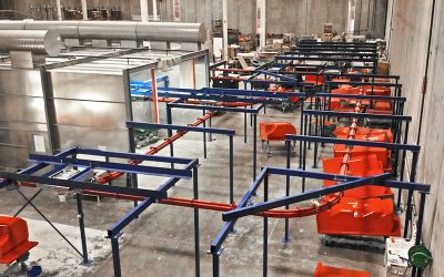 Overhead Conveyors for Fiberglass Product Production