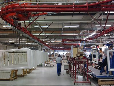 Power and Free Overhead Conveyors for Doors and Windows