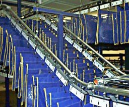 A floor to ceiling conveyor system for inmate property storage.