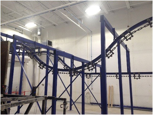I-Beam conveyor is a cost effective option for many dip line finishing systems.