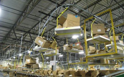 Overhead Conveyor Performs Double Duty