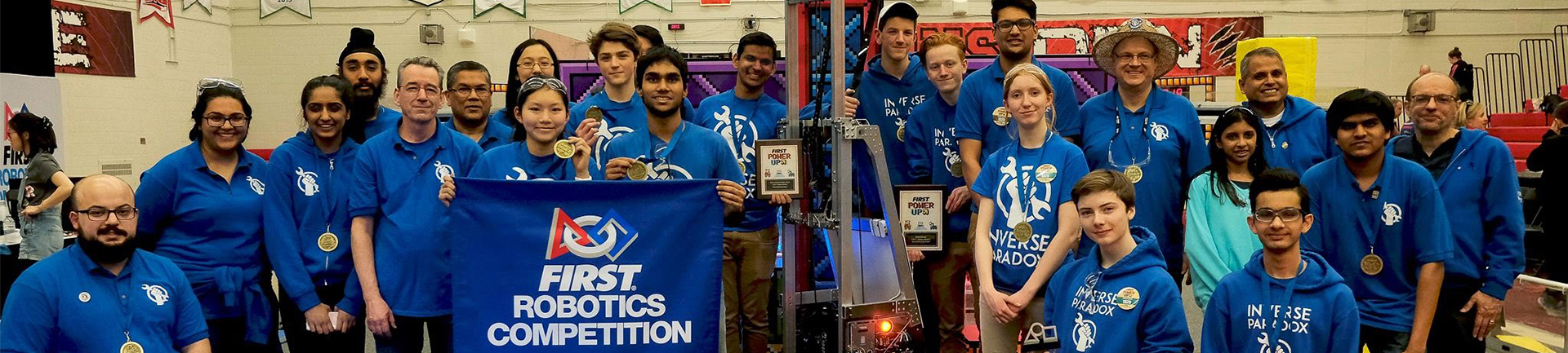 FIRST Robotics Club Inverse Paradox sponsored by Pacline Overhead Conveyors