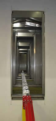 inverted conveyor through paintline washer