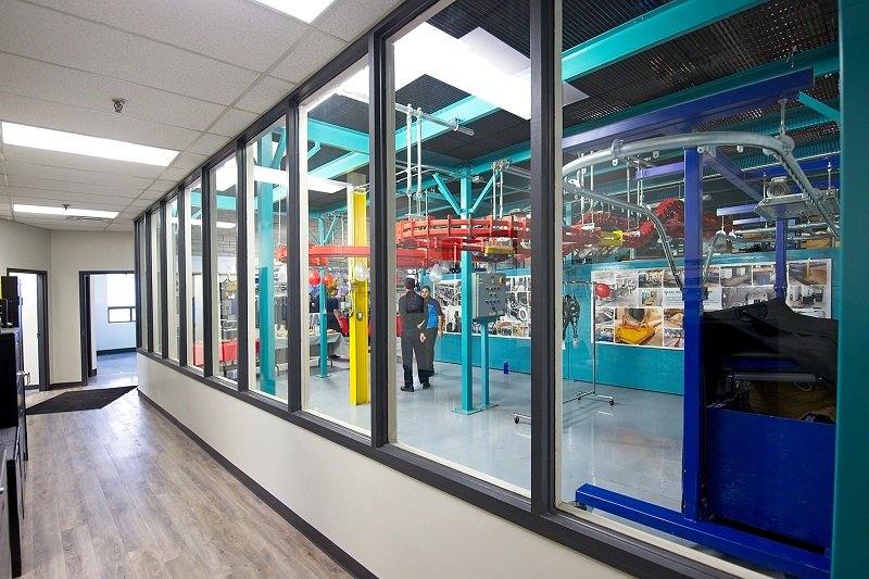 Live Demonstration Facility Showcasing Custom Overhead Conveyors