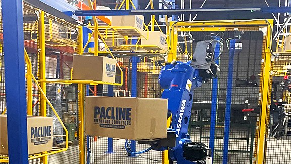 robotic integration with overhead conveyors