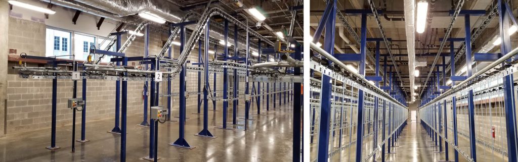 pacline large inmate property storage conveyor system