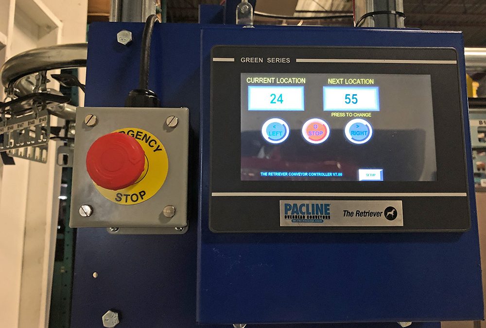 pacline overhead conveyors retriever storage system