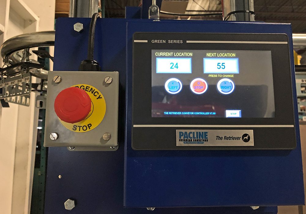 pacline overhead conveyors retriever storage system