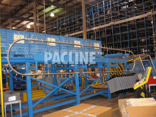 This Over/Under conveyor loop is used to accumulate automotive parts between welding operations.
