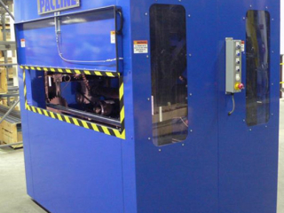 PAC-RAK Vertical storage unit carousel can be designed with custom fixtures to hold specific parts.