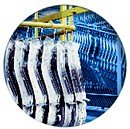 parts storage and retrieval, accumulation, buffering and work-in-process conveyors