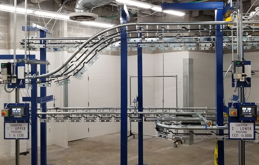 property storage and retrieval conveyor