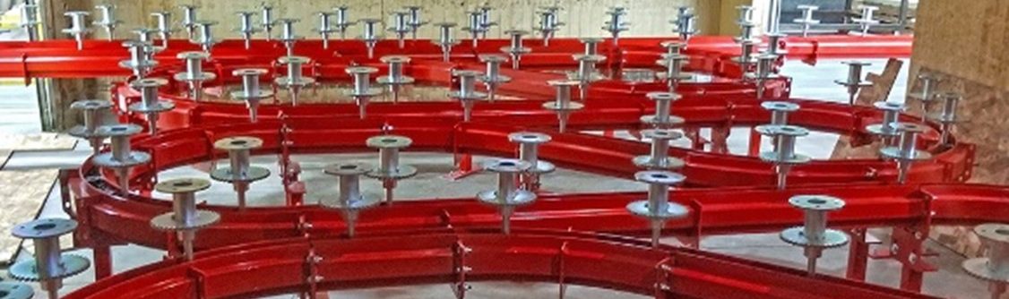 serpentine-conveyor-inverted-track-layout serpentine conveyor track with sprocket rotators