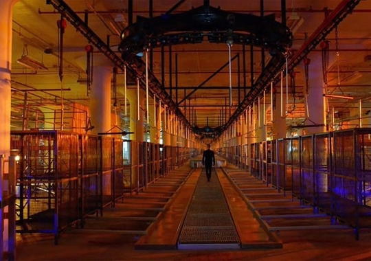 I-beam overhead conveyor used on set for popular television show